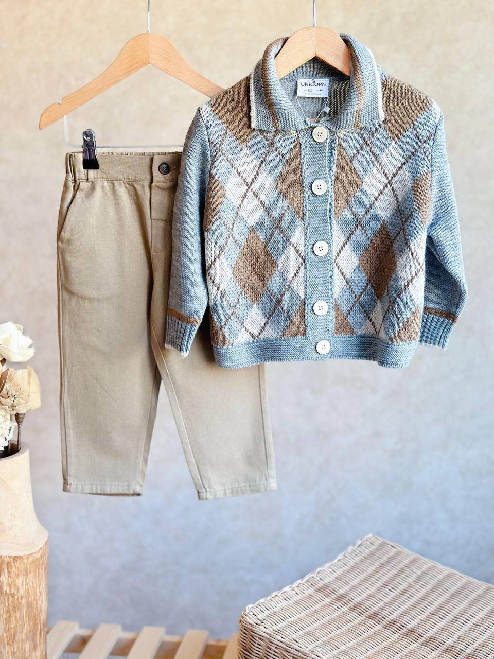 Triko+Canvas Pantalon set